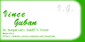 vince guban business card